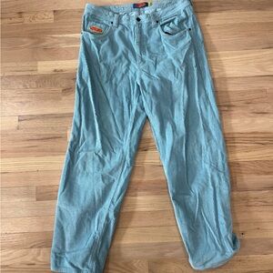 Men's pastel Blue Empyre Corduroy wide leg Pants